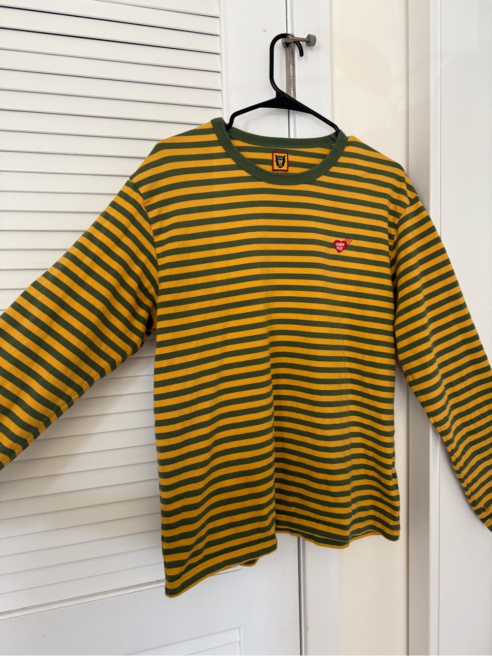 Human Made Yellow & Green Striped Long-Sleeve Tee